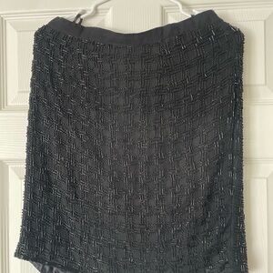 Vintage Black Sequin Skirt